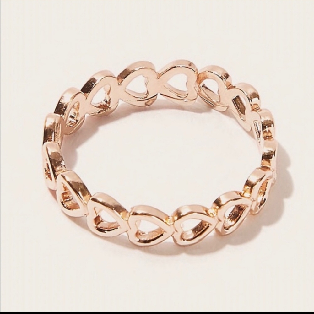 Rose Gold Trendy Adjustable Ring - Picture 3 of 4